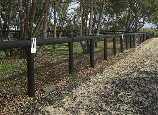 PERMAPole post and rail fence - Dressage arena 